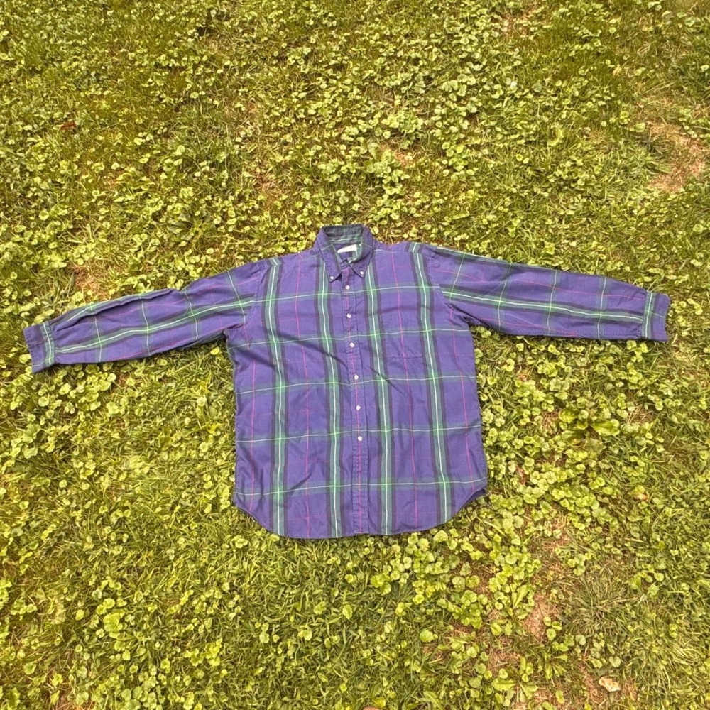 Vintage LL Bean Rangeley Flannel Shirt Mens XLT Plaid Button Up